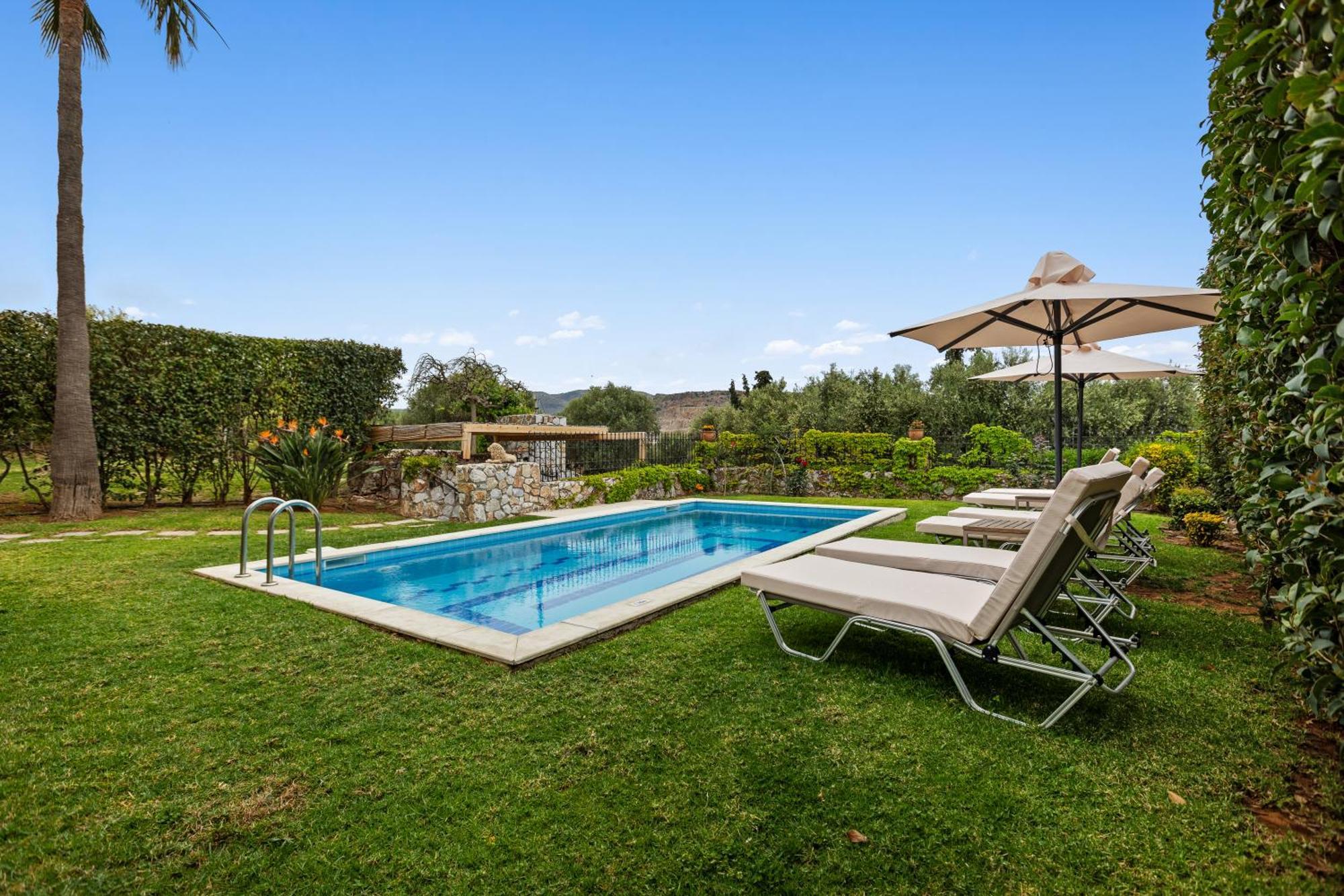 Sea View Villa Stelios With Private Pool Near The Beach Каливес Экстерьер фото
